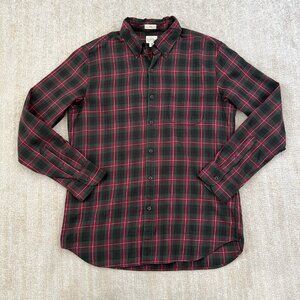 J. Crew Plaid Brushed Twill Slim Fit Long Sleeve Button Down Shirt M
